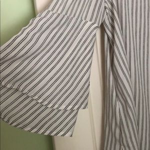 Black & White Stripes LOFT Blouse